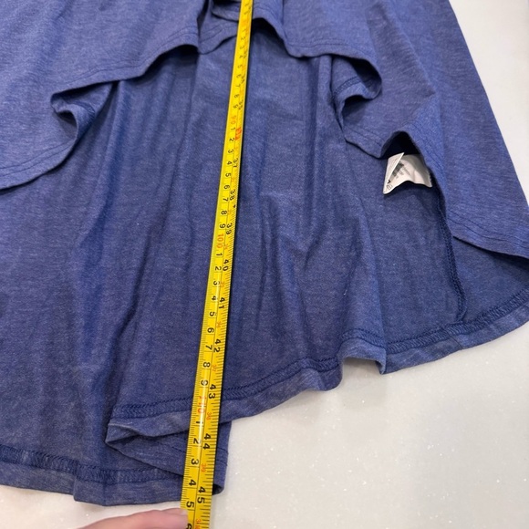 Halara Women’s Dress Deep V Neck Hi-Low Crossover Hem Flown Blue Sz M NWT - Picture 10 of 15